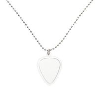 Levemolo 2 Piezas Collar de Almacenamiento para Púas de Guitarra con Colgante Forma de Corazón Joyería Musical Duradera y Cómoda Caja Transparente para Guitarras Acústicas y Eléctricas