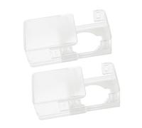 Levemolo 2 Piezas Cubierta De Cerradura De Puerta Cerraduras De Correa De Seguridad Perilla De Puerta De Plástico De Seguridad Pomos Puertas Placa De Protección Bebé Abdominales Mando