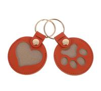 Levemolo 2 Piezas Pet Hair Memorial Keychain Compact Cat Paw Heart Design Lightweight Keepsake Pendant For Dog and Cat Lovers Sentimental Souvenir Accessories