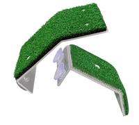 Levemolo 2 Piezas Plataforma para Tortugas con Césped Simulado de PP Resistente al Agua de Grande y Pequeña para Acuarios y Terrarios Zona de Descanso y Escalada para Reptiles