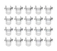 Levemolo 20 Piezas Abrazaderas de Manguera de Hierro Galvanizado Resistentes a Ácido y Corrosión para Tubos y Cables, Juego para Uso Interior y Exterior