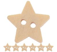 Levemolo 200piezas Botones Decorativos de Madera con Forma de Estrella Cinco Puntas Uds Madera Natural para Manualidades Scrapbooking y Costura