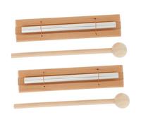 Levemolo 2juego Campana De Mano De Base De Timbre De Percusión Para Clases De Yoga y Recordatorio Para Profesores Instrumento Musical Para Enseñar