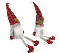 Levemolo 2piezas Doll Ornament Navidad Faceless Cuernos De Ciervo para Decoración del Hogar Navidad