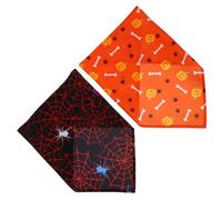 Levemolo 2piezas Pañuelos De Halloween para Mascotas Bandanas Triangulares De Estampado para Perros y Gatos Decoración Atractiva y Funcional Lavables y Reutilizables