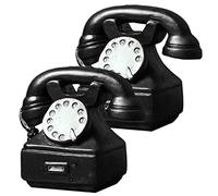 Levemolo 2piezas Teléfonos Retro De Decoración Vintage Para Escritorio Adorno De Estilo Clásico Para Hogar y Oficina Simulación De Teléfono Antiguo Accesorio Artístico Para