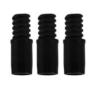 Levemolo 3 Piezas Adaptador de Mango de Escoba Punta Roscada de Plástico Negro, Ligero y Antideslizante, Compatible Tubo de 22mm para Limpieza Doméstica