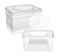 Levemolo 3 Piezas Estuche para Toallitas Húmedas para Bebés de Polipropileno Práctico y Multiusos con Tapa, Adecuado para Organización en Sala y Escritorio