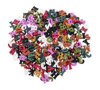 Levemolo 300 Piezas Letras de Madera sin Botones Alfabeto Coloridos para Manualidades Decoración Educativa Montessori para Preescolar de Letras de Madera para Ropa y Proyectos DIY