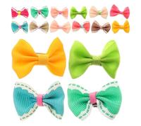 Levemolo 30piezas Clips de Pelo para Perros y Gatos con Lazo Accesorios para Aseo de Mascotas Clip Alligator Seguro y Decorativo para Cachorros y Adultos Varios Estilos