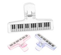 Levemolo 3piezas Carpeta De Música De Piano Transparente Clips De Acrílico Para Partituras De Piano Sujetapáginas Para Estudiantes y Profesionales