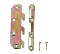 Levemolo 4 Juegos Soportes de Hierro para Unión de Somier Accesorios de Montaje con Tornillos para Cabeceros y Pies de Cama Compatibles Mayoría de de Cama Instalación Sencilla y Duradera