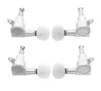 Levemolo 4 Juegos Ukulele Tuning Pegs Angled Design Sealed Stainless Steel Machine Heads Accurate Tuner Parts For Acoustic String Instruments Banjo