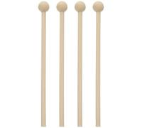 Levemolo 4 Mazos de Percusión de Madera Punta en Bola para Xilófonos E Instrumentos Auxiliares, Diseño Bien Elaborado para Enseñanza Musical y Desarrollo del Talento