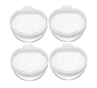 Levemolo 4 Piezas Comederos Colgantes Transparentes para Aves Pequeños con Diseño Antidesbordamiento Cuencos Desmontables para Agua y Alimento Dispensadores para Periquitos