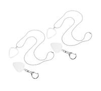 Levemolo 4 Piezas Estuche Porta Púas de Guitarra Transparente, 4 Piezas con Llavero y Collar en Forma de Corazón, Soporte Compacto para Púas Estándar, Accesorio Portátil para Guitarra