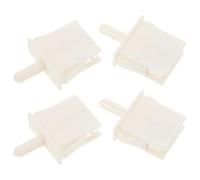 Levemolo 4 Piezas Interruptor de Luz Activado por Puerta Pulsador Normalmente Cerrado de Plástico Blanco, Compatible Armario y Horno, Fácil Instalación para Iluminación de Puerta