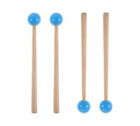 Levemolo 4 Piezas Mazos de Percusión para Xilófono Marimba y Campanas, con Mango de Madera y Goma, Versátiles para Escuela Hogar y Escenario