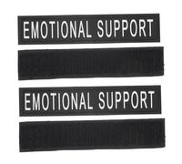 Levemolo 4 Piezas Parches Reflectantes para Arnés de Perro Ajustables Identificación Visible para Mascotas Material PU Soporte para Animales y Perros de Servicio