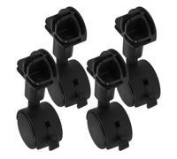 Levemolo 4 Ruedas Giratorias Pack de 4 Piezas de Plástico y Hierro Negras Deslizamiento Suave y Seguridad para Muebles y Armarios Adecuado para Sillas y Escritorios