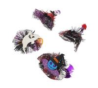 Levemolo 4piezas Pinzas Pelo Forma de Telaraña Accesorios Decorativos Cabello de Gatos y Perros Accesorios Espeluznantes para Fiestas de Terror para Disfraces de Halloween y Decoración