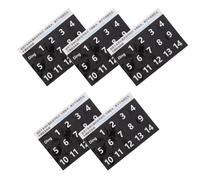 Levemolo 5 Hojas Pegatinas de Notas para Handpan 5 Piezas Negras Números, Etiquetas Autoadhesivas para Aprendizaje y Práctica Musical, Accesorios para Instrumentos de Percusión y