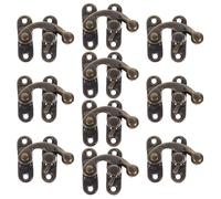 Levemolo 50 Pestillos para Caja Vintage de Gancho Derecho en Cobre Antiguo, Cierre Decorativo de Metal para Joyeros, Muebles y Cajas de Almacenamiento, Cerradura de Pestillo Resistente