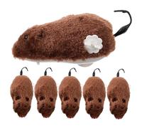 Levemolo 6 Piezas Juguete de Gato con Cuerda Ratones de Peluche Mecánicos Resistentes para Actividad y Entretenimiento Felino Colores Aleatorios Color Aleatorio Color Aleatorio