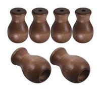 Levemolo 6 Pomos de Cordón para Persianas de Madera Marrón Accesorios para Cortinas Romanas Extremos de Cuerda Set de 6 Piezas para Reparación y Manualidades en Ventanas