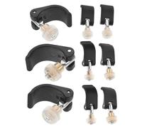 Levemolo 9 Piezas Clip para Bastón de Senderismo Bloqueo Rápido y Nylon Resistente, Instalación Simple para Actividades al Aire Libre y Escalada en Negro