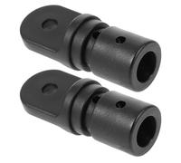 Levemolo Accesorios Toldo Bimini de Nylon para Barcos Marinos, Tapa del Extremo del Ojo Negro, Resistente y Práctica para Embarcaciones de Pesca y Embarcaciones, Pack de 2 Piezas