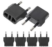 Levemolo Adaptador de Enchufe Americano a Europeo 6 Piezas, Cargador de Pared Portátil de Cobre y Abs, Adecuado para Viaje y Oficina Diseño Ligero y Compacto
