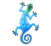 Levemolo Adorno de Gecko de Hierro para Pared, Colgante Decorativo Único para Jardín y Exterior, Arte Creativo y Bello para Decorar Espacios al Aire Libre