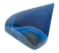 Levemolo Adorno de Mesa de Cristal de Ágata Natural Azul, Decoración del Hogar Cristal Translúcido, Artesanía Pulida a Mano, Tamaño Pequeño 6-7 Cm, Decoración para Sala y Escritorio