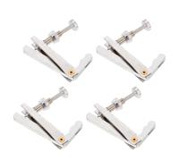 Levemolo Afinadores de Metal Plateado para Ajuste Preciso de Cuerdas Diseño Seguro y Fácil Instalación Paquete de 4 Piezas para Violonchelo 4/4 a 3/4