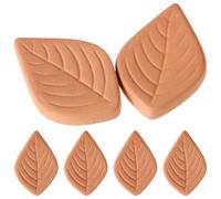 Levemolo Ahorrador de Azúcar Moreno Reutilizable en Forma de Hoja de Terracota para Conservar Azúcar Blanda, Paquete de 6 Unidades, Accesorio para Almacenamiento de Alimentos en Cocina