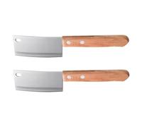 Levemolo Aparatos de cocina cortadores de acero inoxidable y madera 2 unidades con resistencia al desgaste para cortar queso y pan en cocina