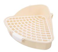 Levemolo Bandeja Triangular para Orinal de Mascotas Entrenador de Esquina con Borde Antisalpicaduras para Conejos Cobayas Hámster y Animales Pequeños Fácil de Limpiar y Portátil