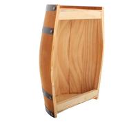 Levemolo Barril de Madera para Decoración de Pared Cubeta Colgante Vintage de Media Barrica Adorno Rústico para Bar y Hogar Diseño Retro y Robusto de Madera