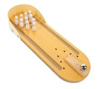 Levemolo Bolos Mini de Mesa de Madera Juguete Educativo para Personas Mayores Actividad Divertida para Adultos Seguro y Duradero para Descompresión y Estimulación Cerebral