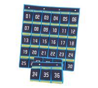 Levemolo Bolsa de Almacenamiento de teléfono móvil gráfico de Bolsillo numerado Organizador numerado para Colgar en la Pared Suministros de gestión del Aula Tela no Tejida Azul