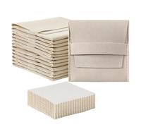 Levemolo Bolsa de microfibra para joyas con paño de limpieza (120 unidades) - Bolsa para guardar labiales - Organizador de pendientes tipo sobre para viajes y bodas (8,5 x 8 cm)