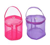 Levemolo Bolsa para guardar labores de punto, 2 unidades en nylon color púrpura, diseño con asa portátil, transpirable, adecuada para cursos de bordado y actividades al aire libre