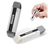 Levemolo Borrador de punta fina, borrador escolar, pack de 2, superficie mate, corrección de escritura para bolígrafos de tinta y plumas estilográficas, uso en exámenes y aula
