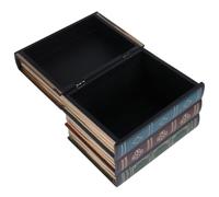 Levemolo Caja de Libros Decorativa Forma de Libro Retro, Material Mdf, Compartimento Secreto Portátil para Accesorios y Fotografía