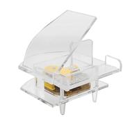 Levemolo Caja de Música de Piano de Cristal Transparente Adorno Decorativo Elegante de Vidrio Melodía Clásica Romántica para Escritorio y Obsequio Festivo
