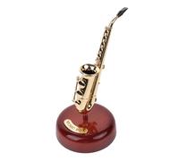 Levemolo Caja de Música Retro de Cuerda Diseño de Saxofón Giratorio Adorno Decorativo para Mesa Centro de Mesa Clásico para Cumpleaños y Hogar Fabricada ABS Resistente Tamaño Compacto