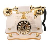 Levemolo Caja de Música Teléfono Retro de con Diseño Vintage Figura Decorativa para Hogar Oficina Entrada y Bar Mano Abs con Melodías Relajantes