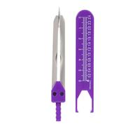 Levemolo Calibrador para Electrocardiograma con Regla Graduada, Herramienta de Medición Clínica para Cardiología, Instrumento de Electrocardiografía en Hierro, Color Morado, para Uso