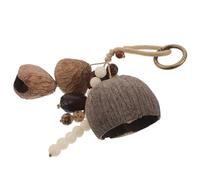 Levemolo Campana de Percusión Manual Africana Sonajero de Cáscara Natural, Agitador Musical Artesanal para Yoga y Baño de Sonido, Instrumento Tribal de Mano para Meditación y Relajación